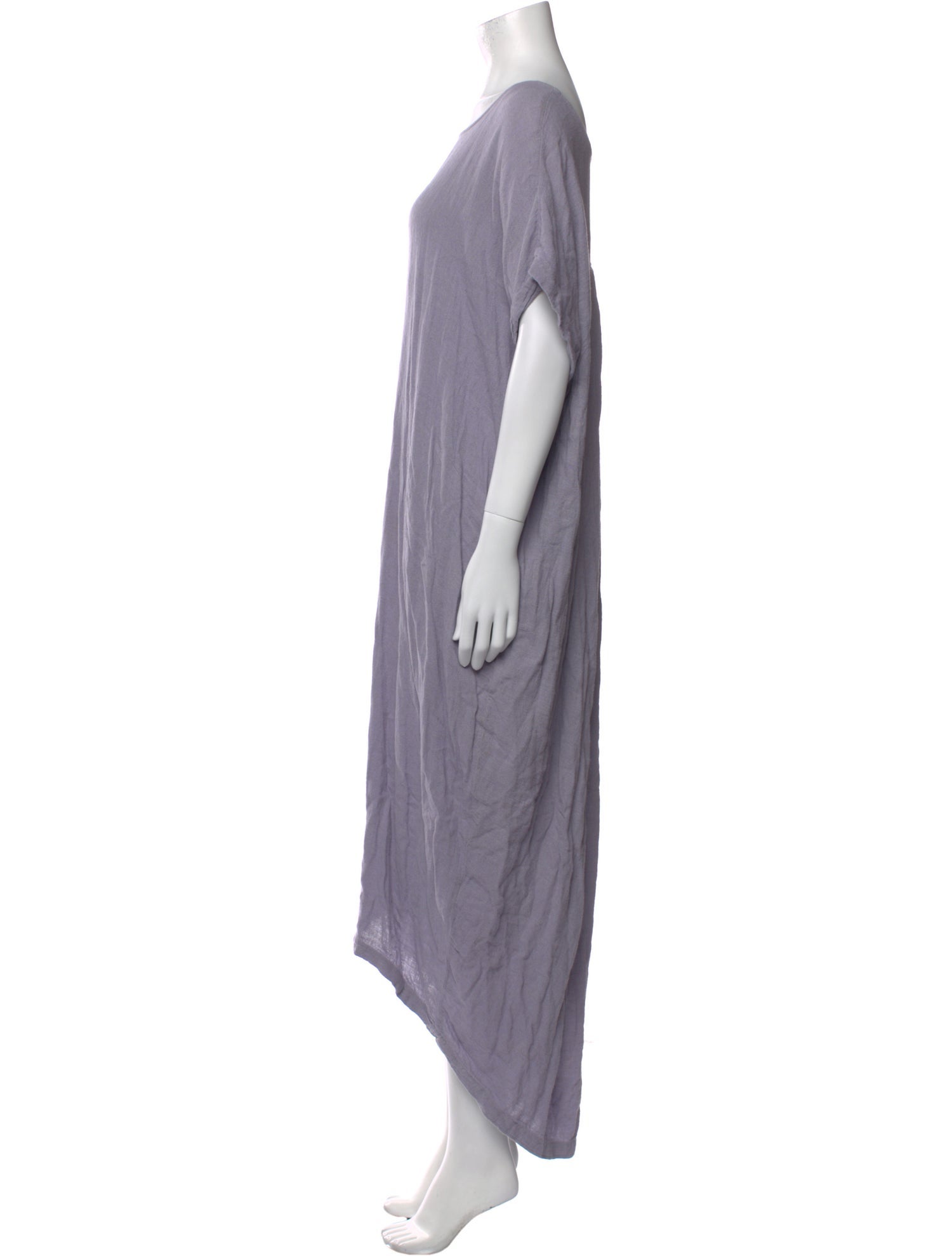 Black Crane Bateau Neckline Midi Length Dress