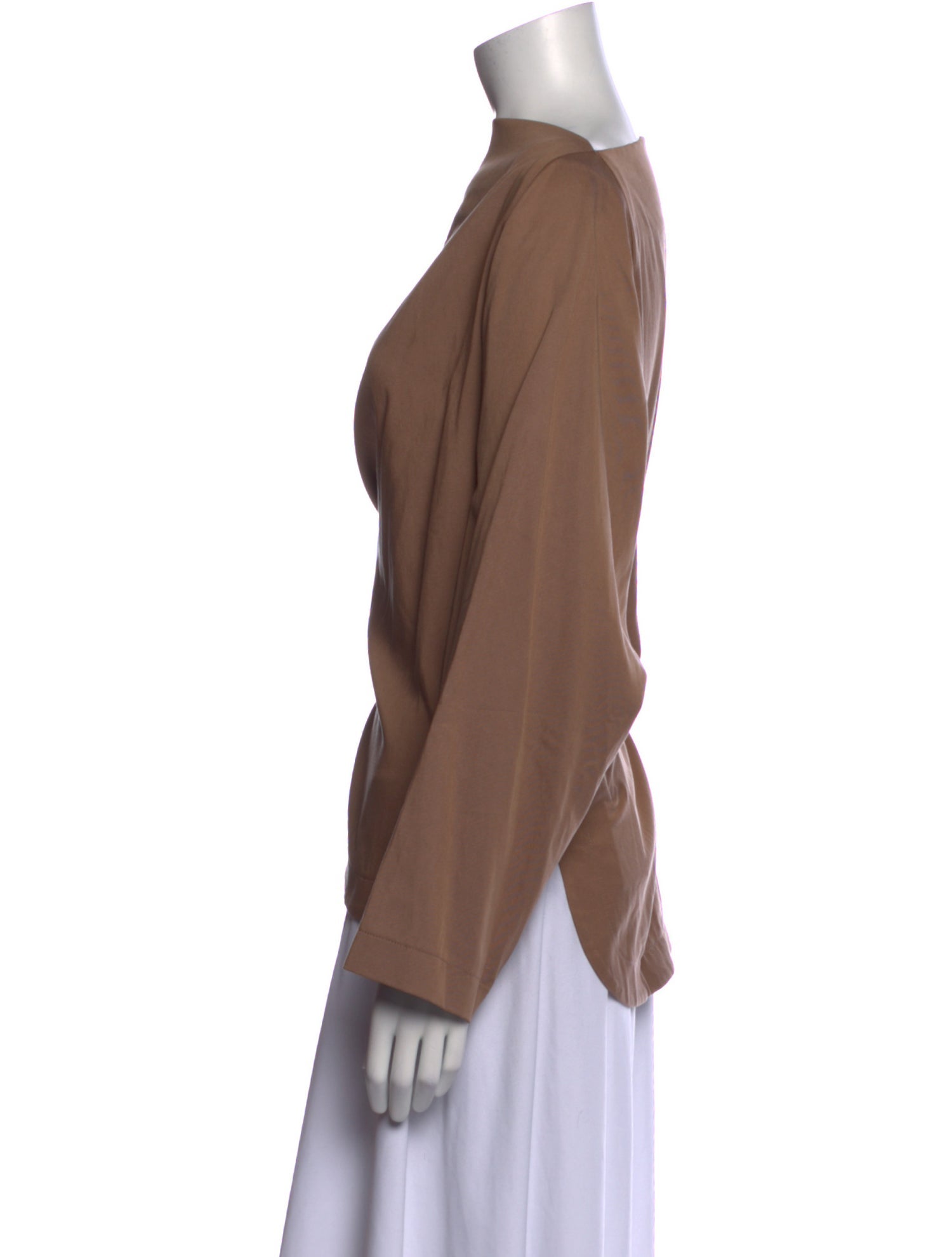 Black Crane Bateau Neckline Long Sleeve Sweatshirt