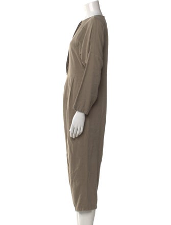 Black Crane Crew Neck Jumpsuit