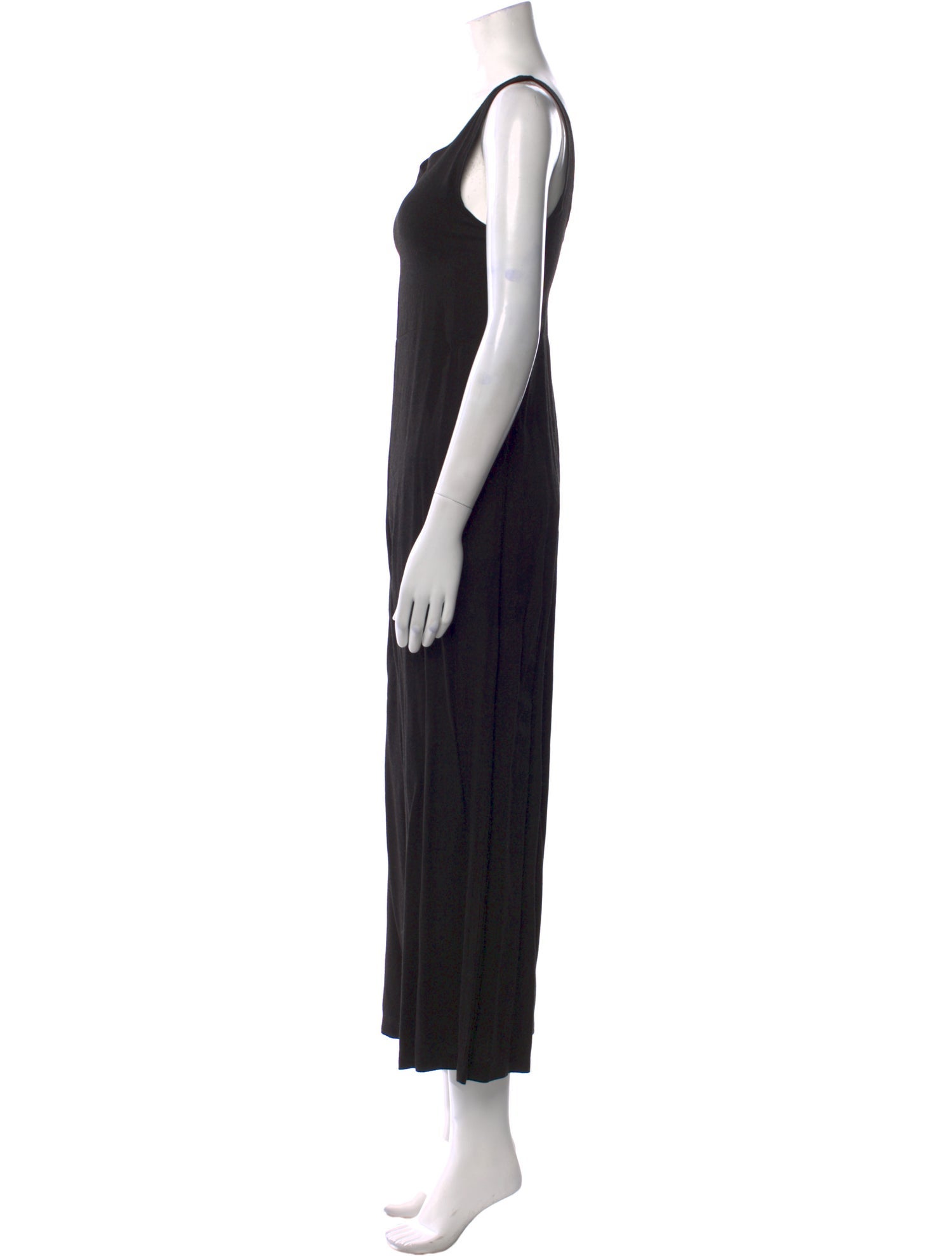 Black Crane Scoop Neck Jumpsuit