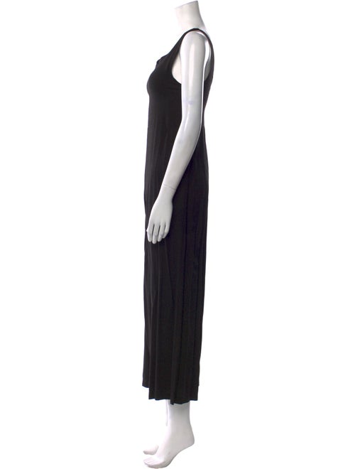 Black Crane Scoop Neck Jumpsuit