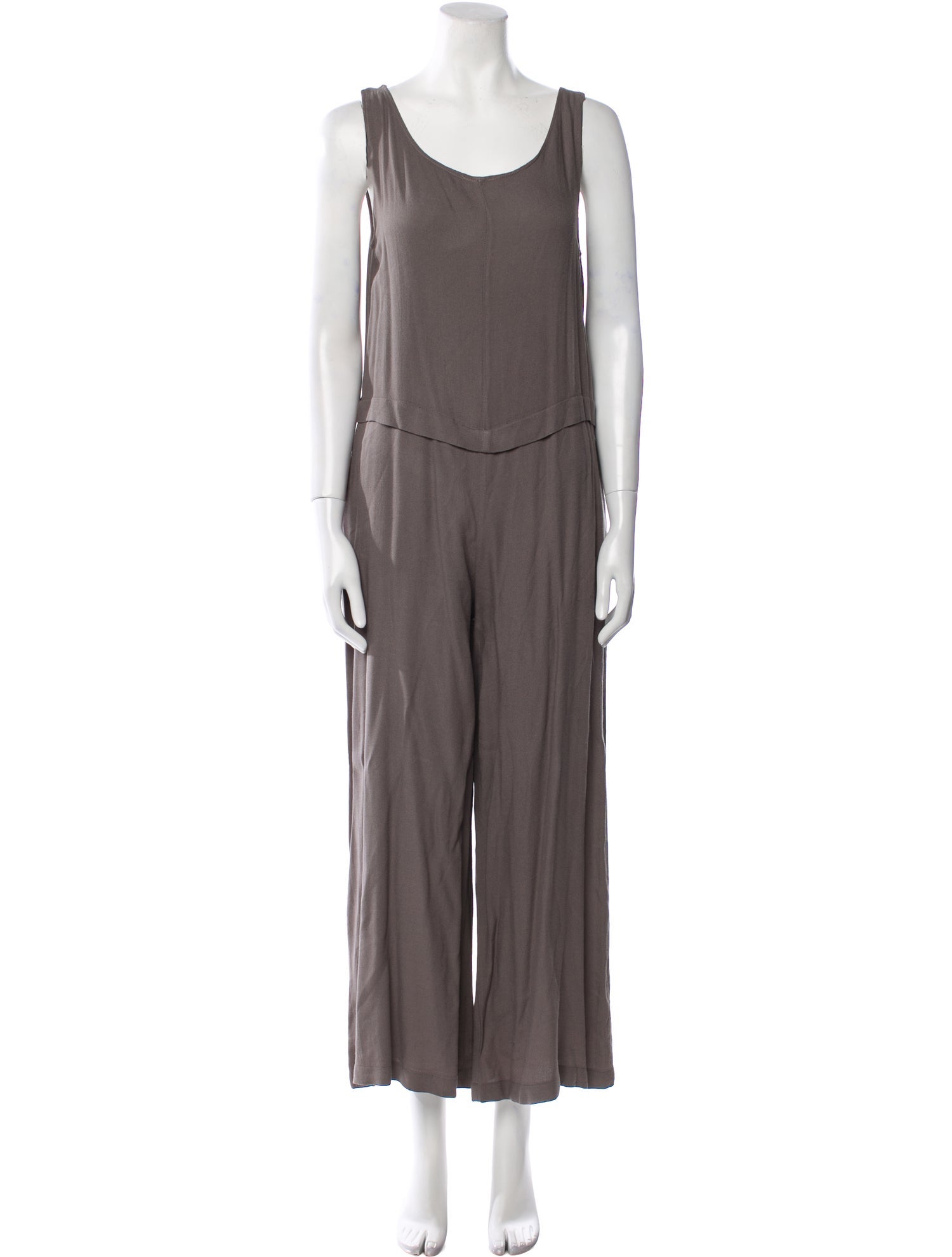 Black Crane Scoop Neck Jumpsuit