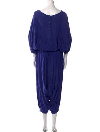 Black Crane Bateau Neckline Jumpsuit