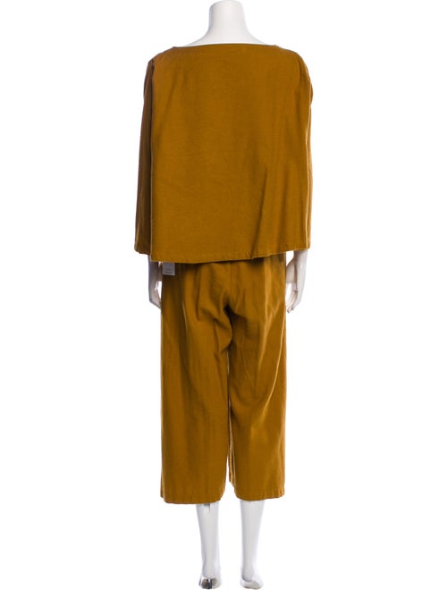 Black Crane Bow Accents Pant Set