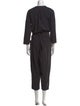 Black Crane V-Neck Jumpsuit