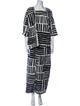Black Crane Striped Pant Set