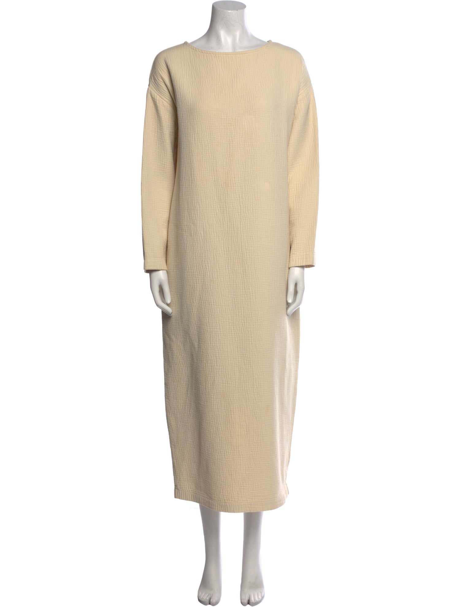 Black Crane Bateau Neckline Long Dress