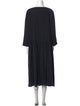Black Crane Square Neckline Long Dress
