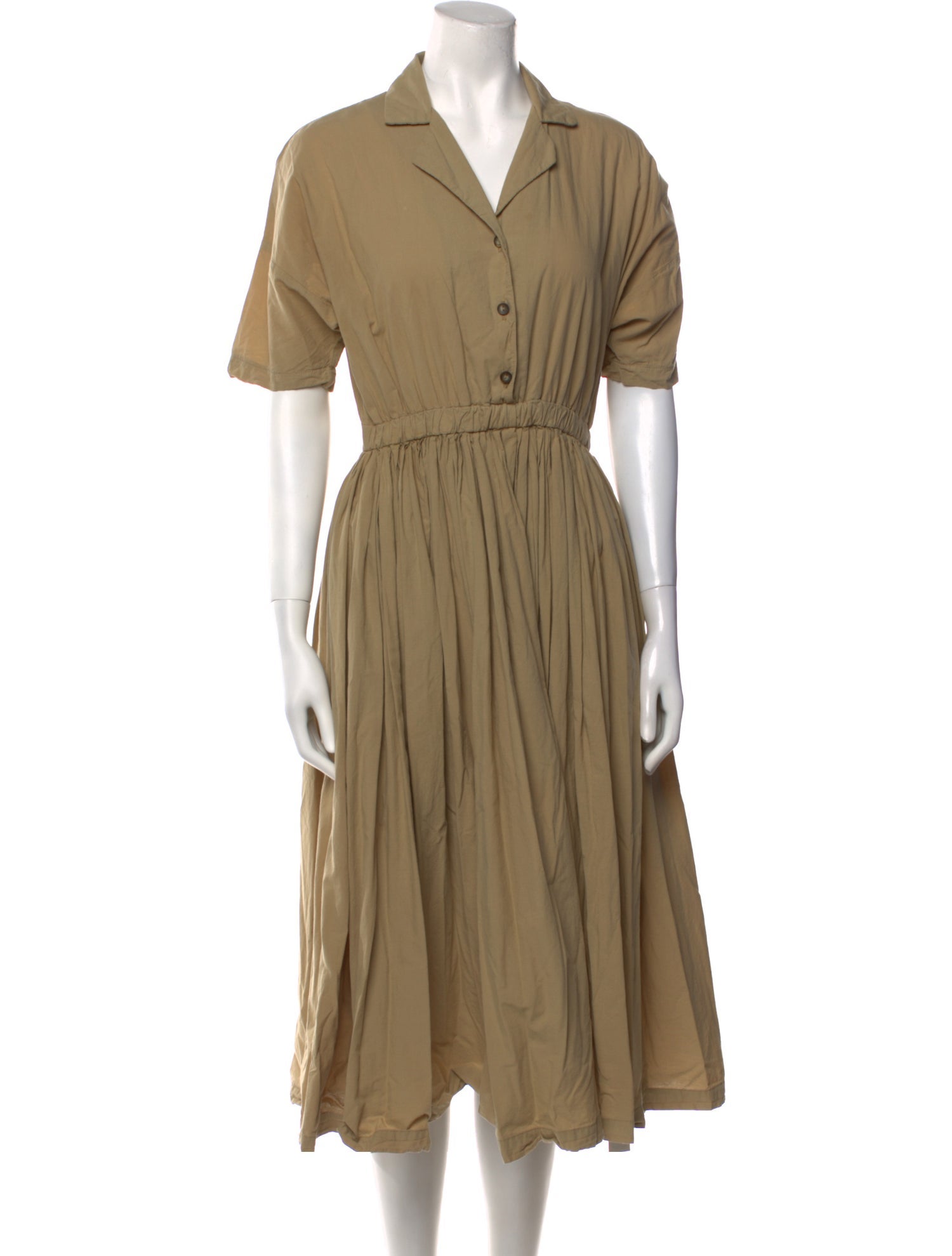 Black Crane Midi Length Dress