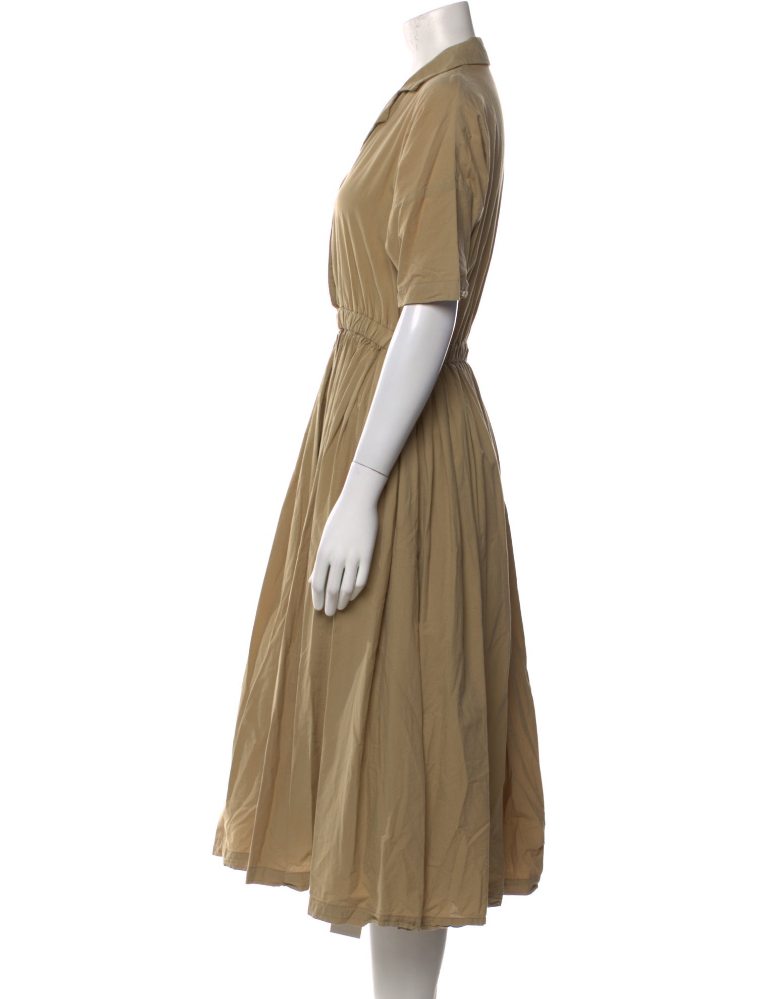 Black Crane Midi Length Dress