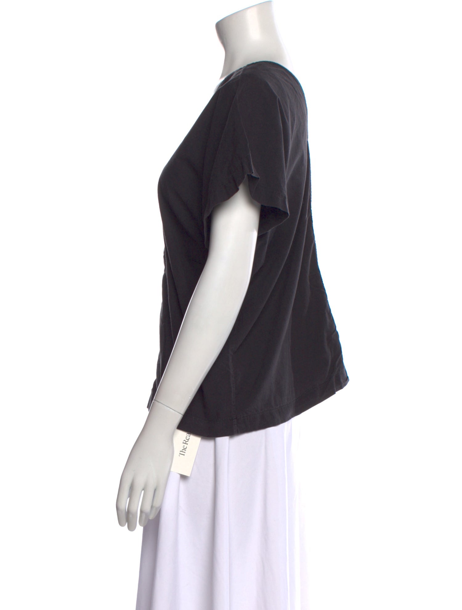 Black Crane V-Neck Short Sleeve T-Shirt