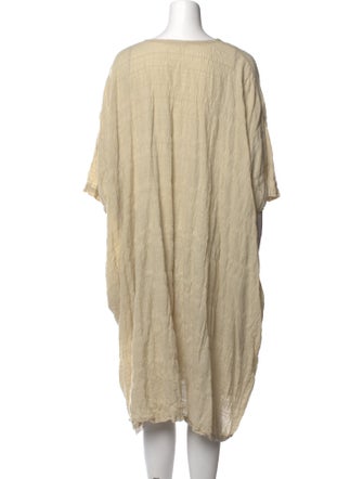 Black Crane Scoop Neck Knee-Length Dress