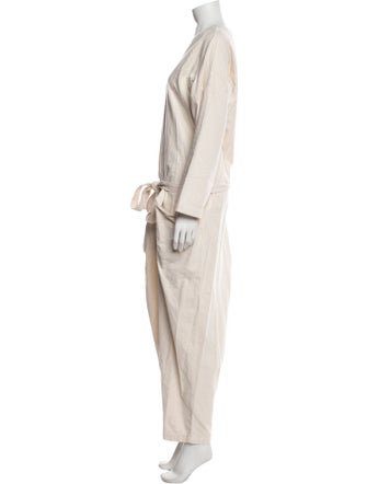 Black Crane V-Neck Jumpsuit