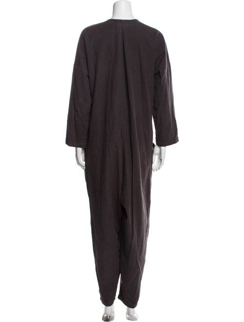 Black Crane V-Neck Jumpsuit