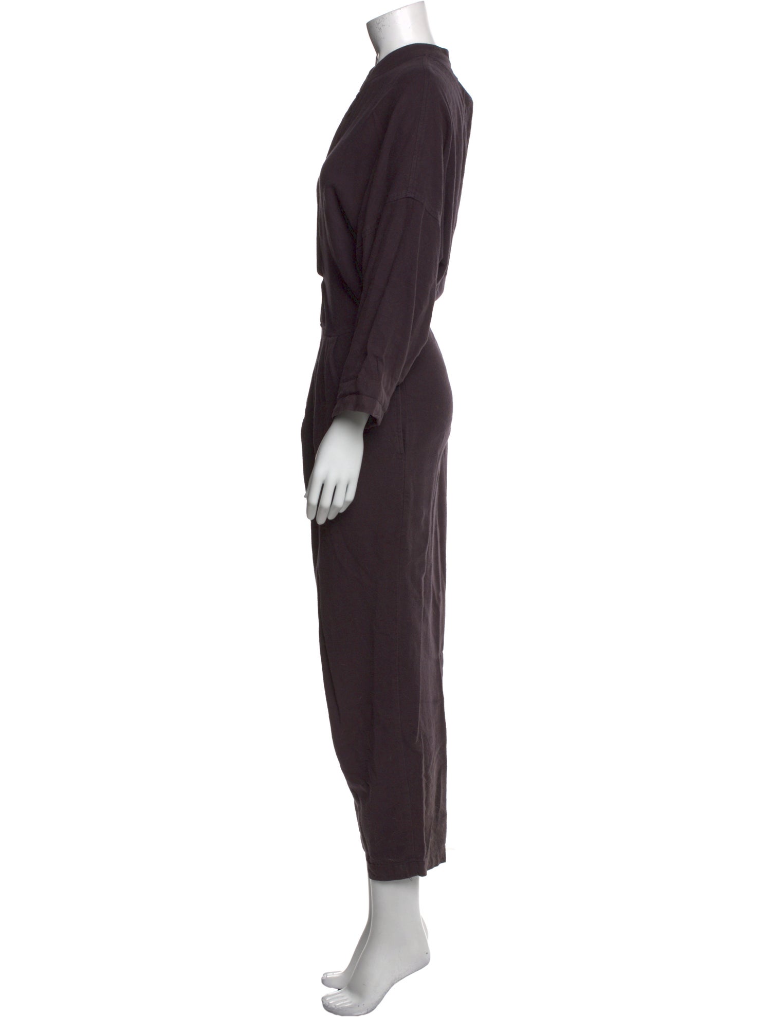 Black Crane Mock Neck Jumpsuit