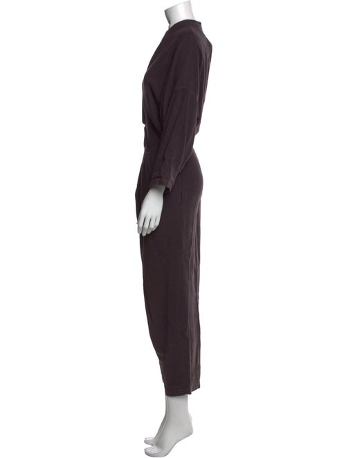 Black Crane Mock Neck Jumpsuit