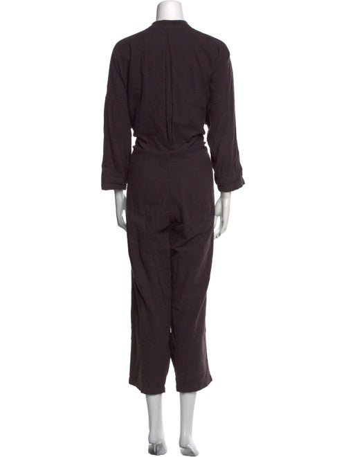 Black Crane Mock Neck Jumpsuit