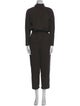 Black Crane Mock Neck Jumpsuit