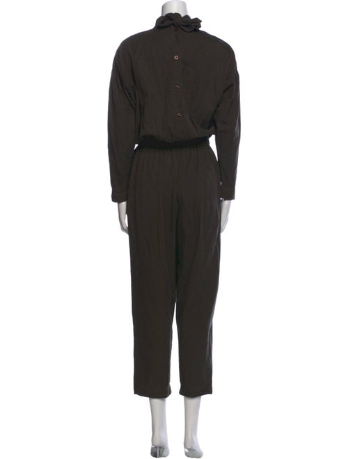 Black Crane Mock Neck Jumpsuit