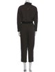 Black Crane Mock Neck Jumpsuit