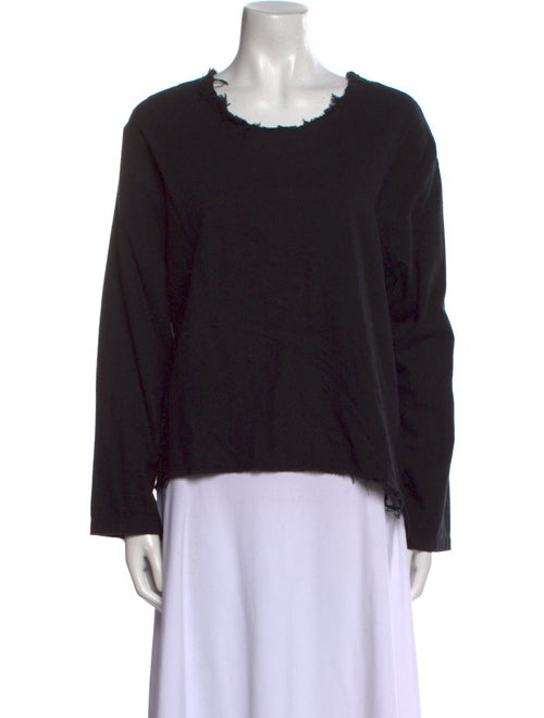 Black Crane Crew Neck Long Sleeve Sweatshirt