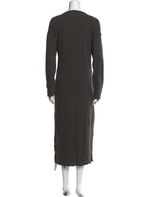 Black Crane Bateau Neckline Long Dress