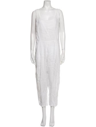 Black Crane Scoop Neck Jumpsuit