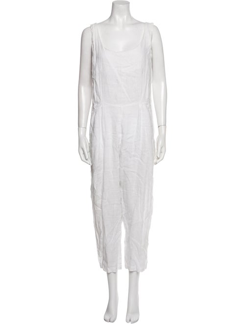 Black Crane Scoop Neck Jumpsuit