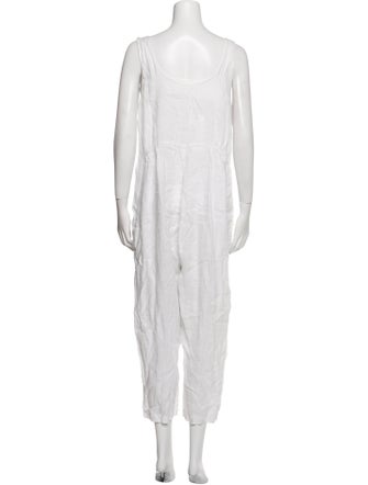 Black Crane Scoop Neck Jumpsuit