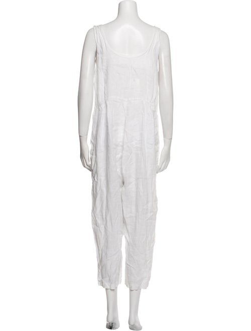 Black Crane Scoop Neck Jumpsuit