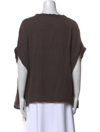 Black Crane Bateau Neckline Short Sleeve T-Shirt