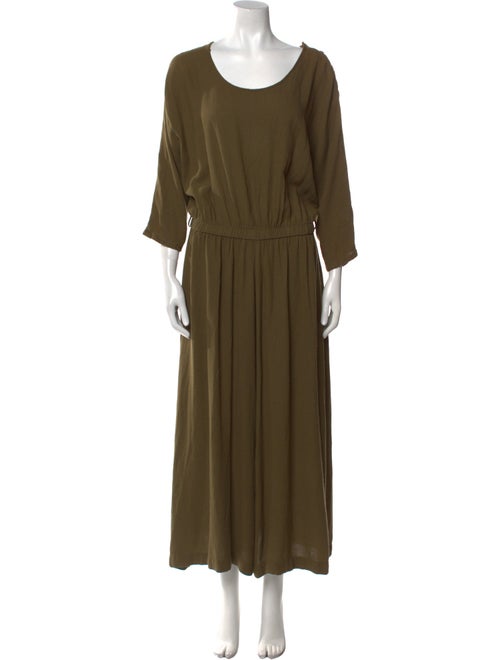 Black Crane Scoop Neck Jumpsuit