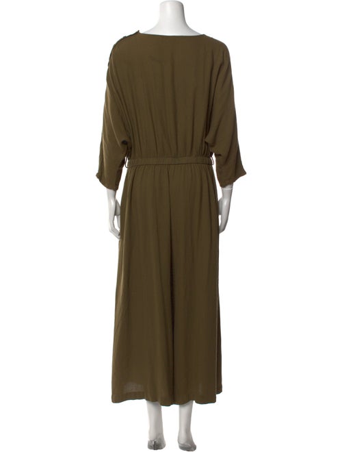 Black Crane Scoop Neck Jumpsuit