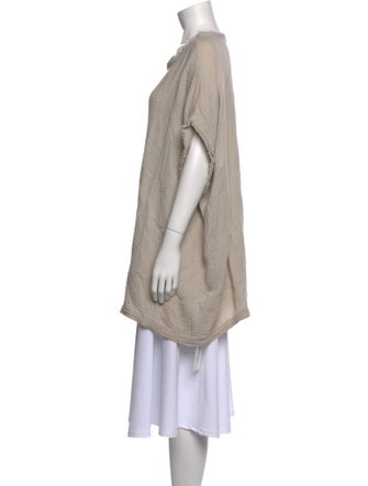 Black Crane Bateau Neckline Short Sleeve Tunic