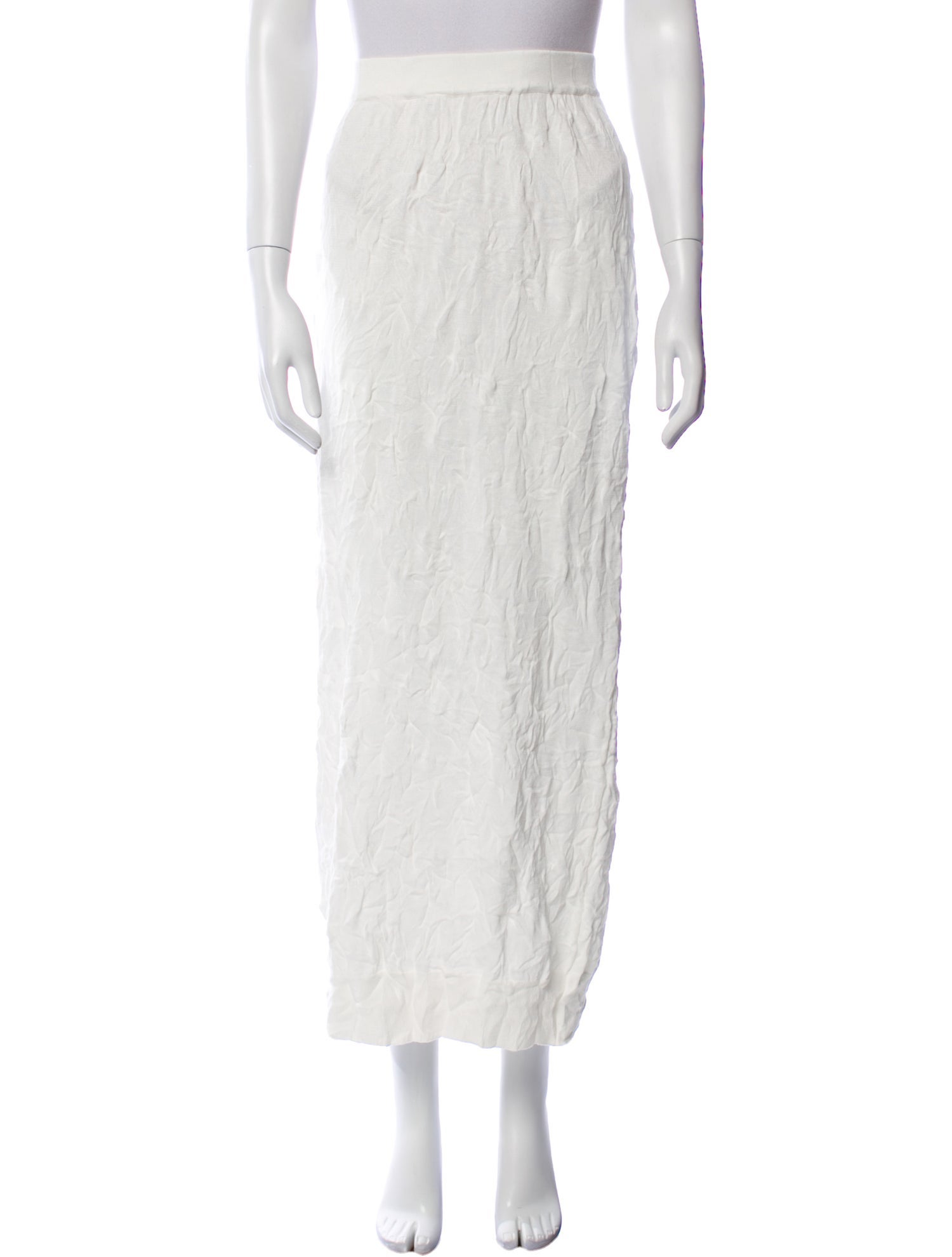 Black Crane Midi Length Skirt