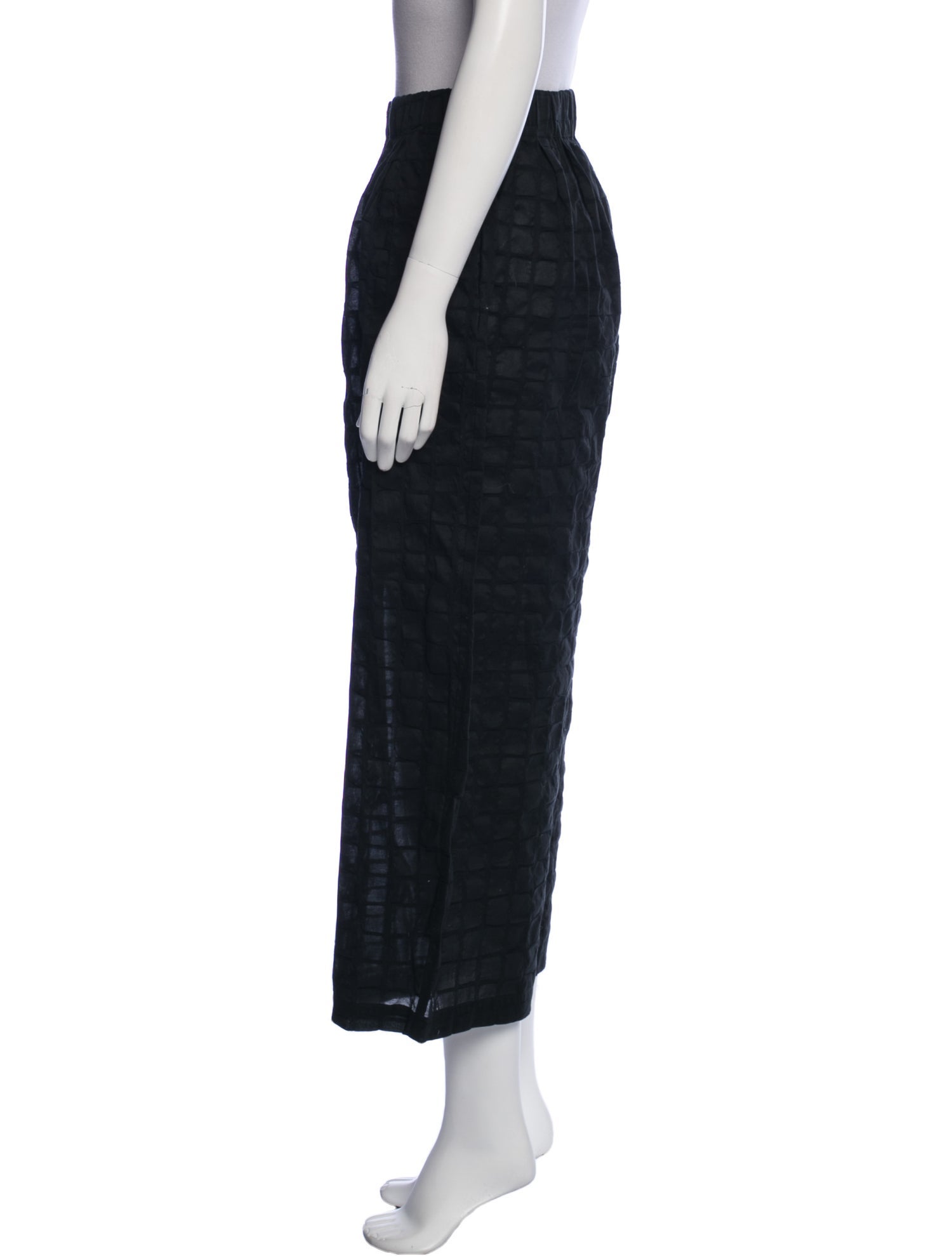 Black Crane Wide Leg Pants