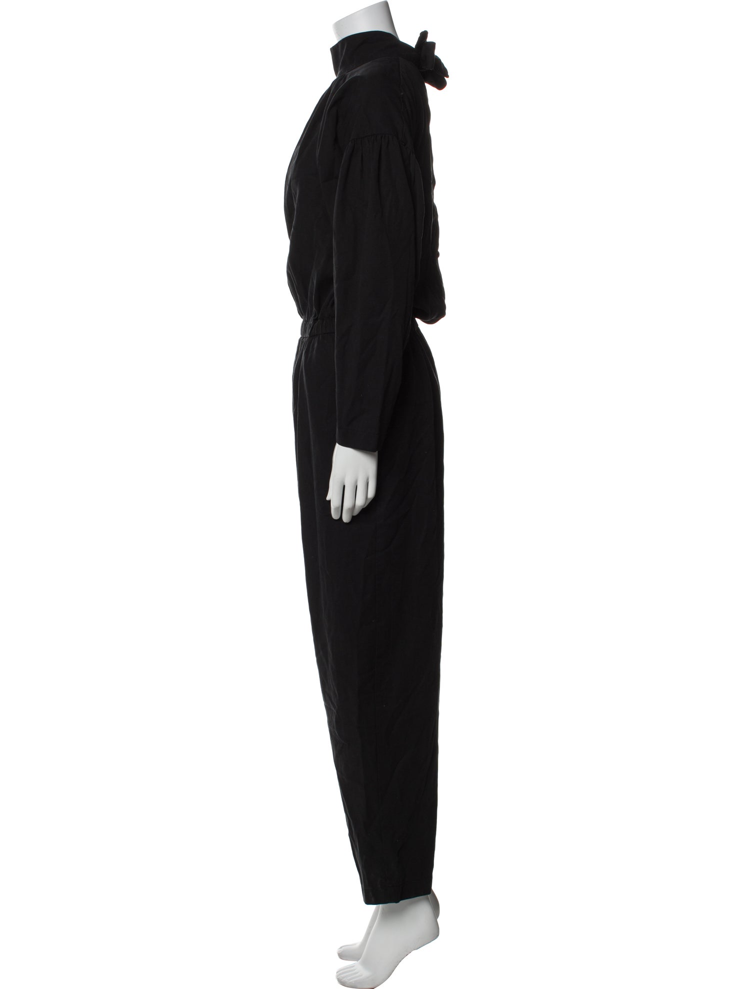 Black Crane Turtleneck Jumpsuit