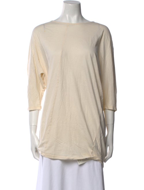 Black Crane Bateau Neckline Three-Quarter Sleeve Tunic