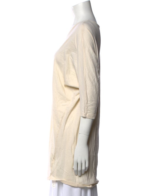 Black Crane Bateau Neckline Three-Quarter Sleeve Tunic