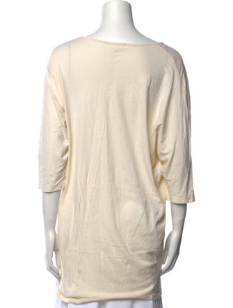 Black Crane Bateau Neckline Three-Quarter Sleeve Tunic