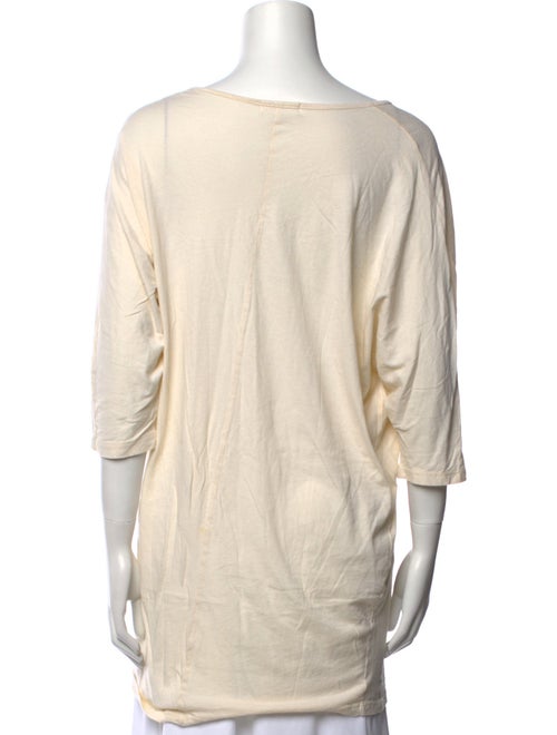 Black Crane Bateau Neckline Three-Quarter Sleeve Tunic