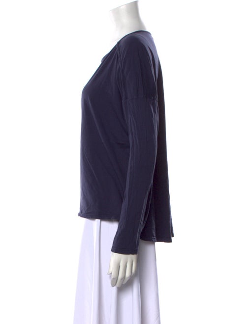 Black Crane Bateau Neckline Long Sleeve Top