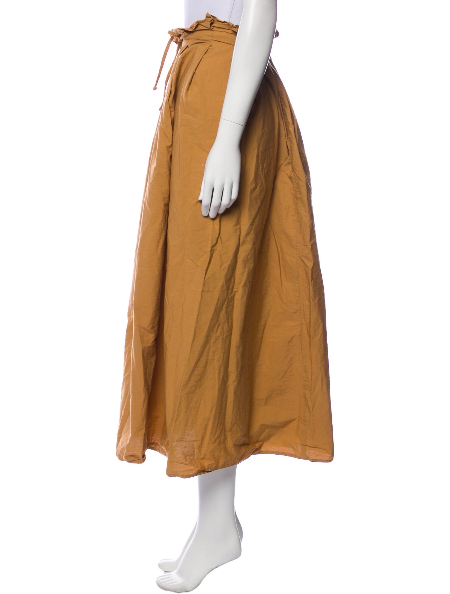 Black Crane Midi Length Skirt