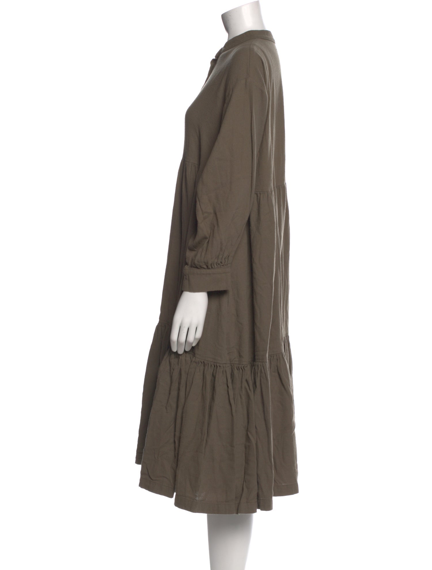 Black Crane Mock Neck Knee-Length Dress