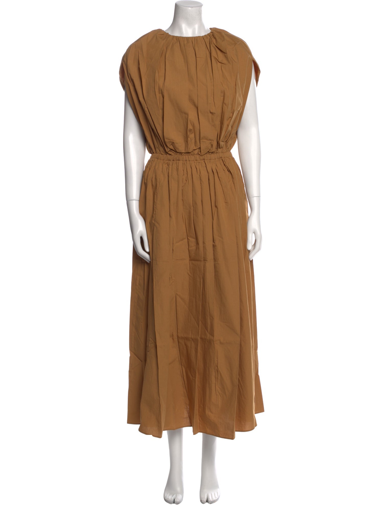 Black Crane Crew Neck Long Dress w/ Tags