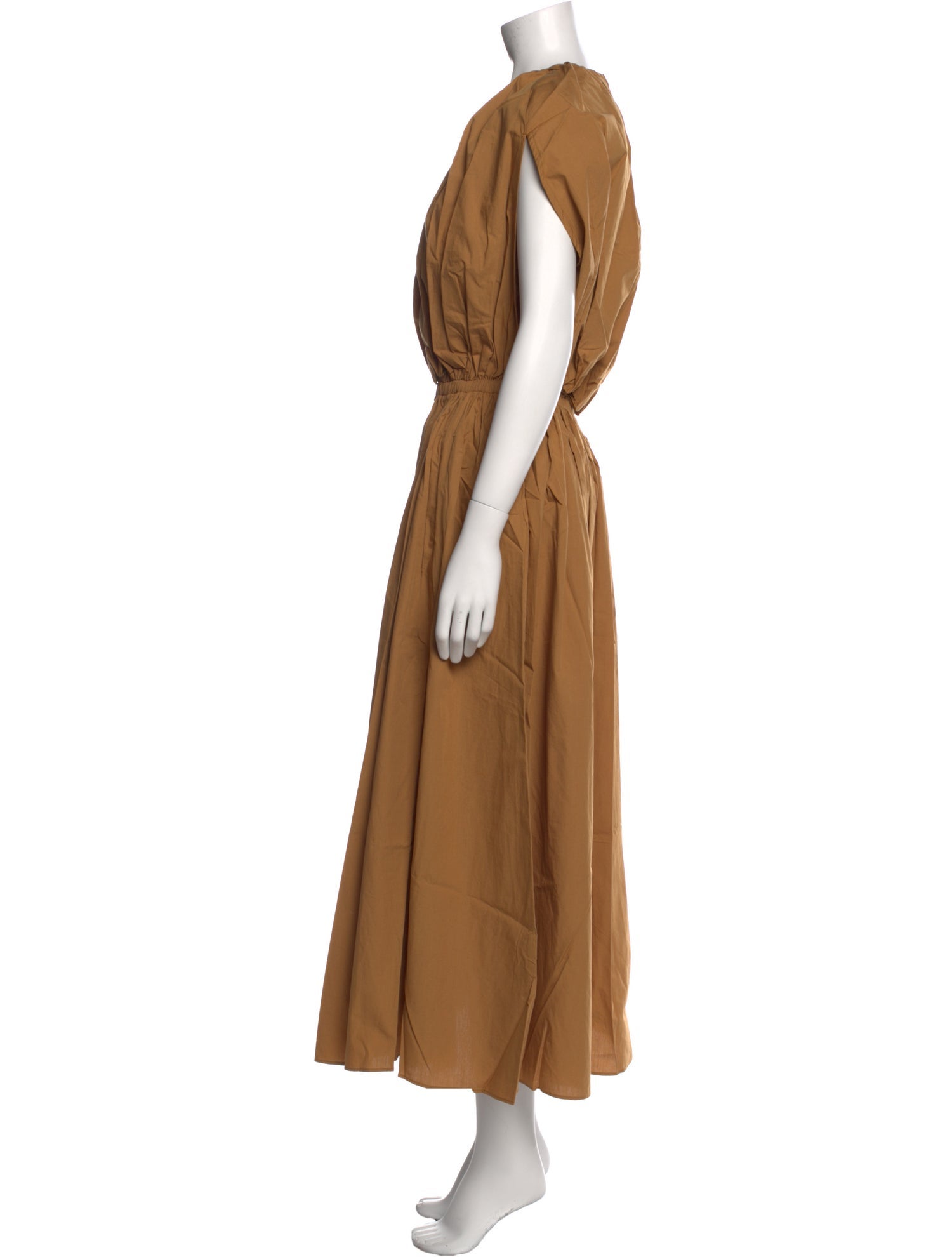 Black Crane Crew Neck Long Dress w/ Tags