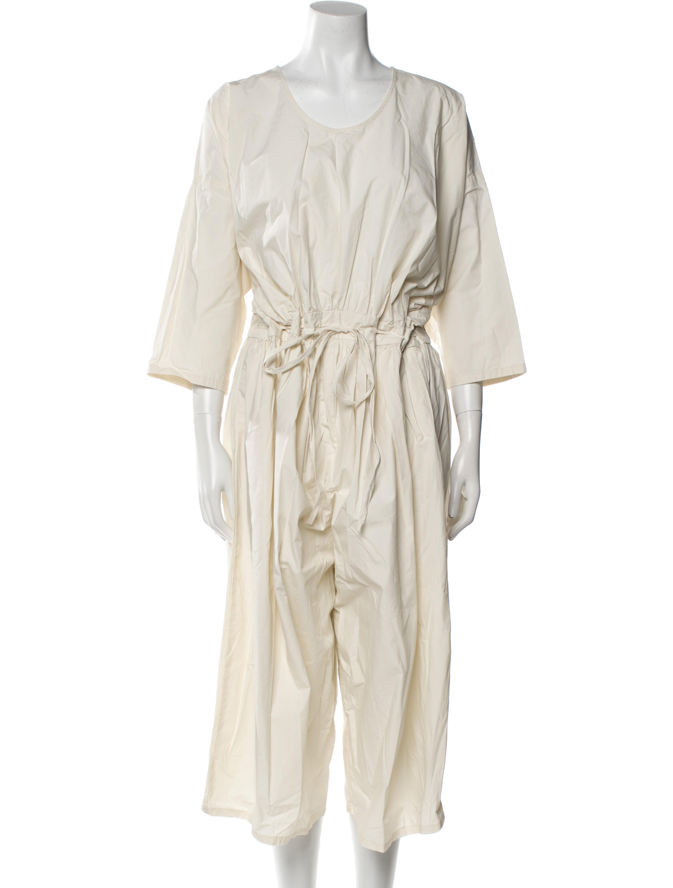 Black Crane Scoop Neck Jumpsuit