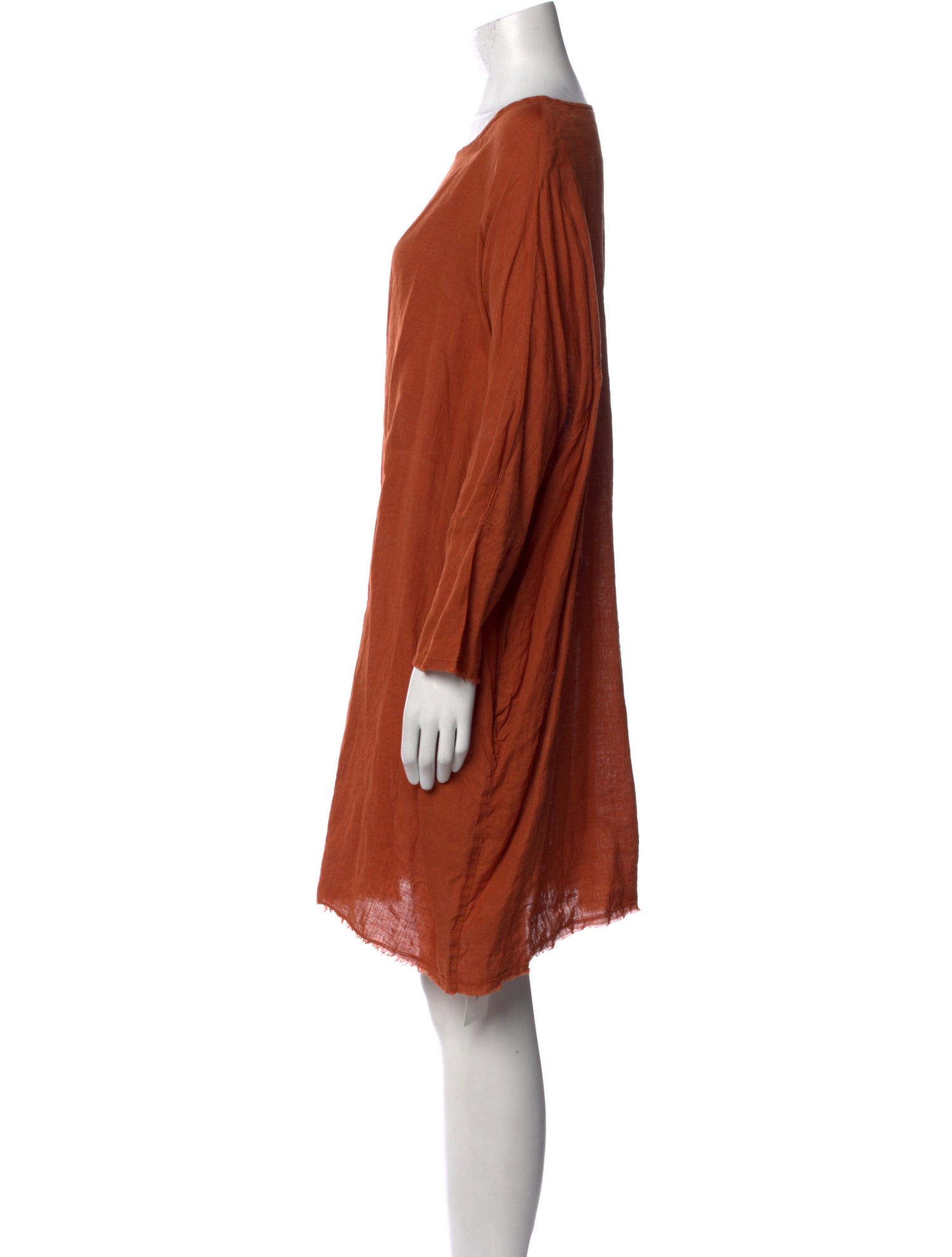 Black Crane Linen Mini Dress