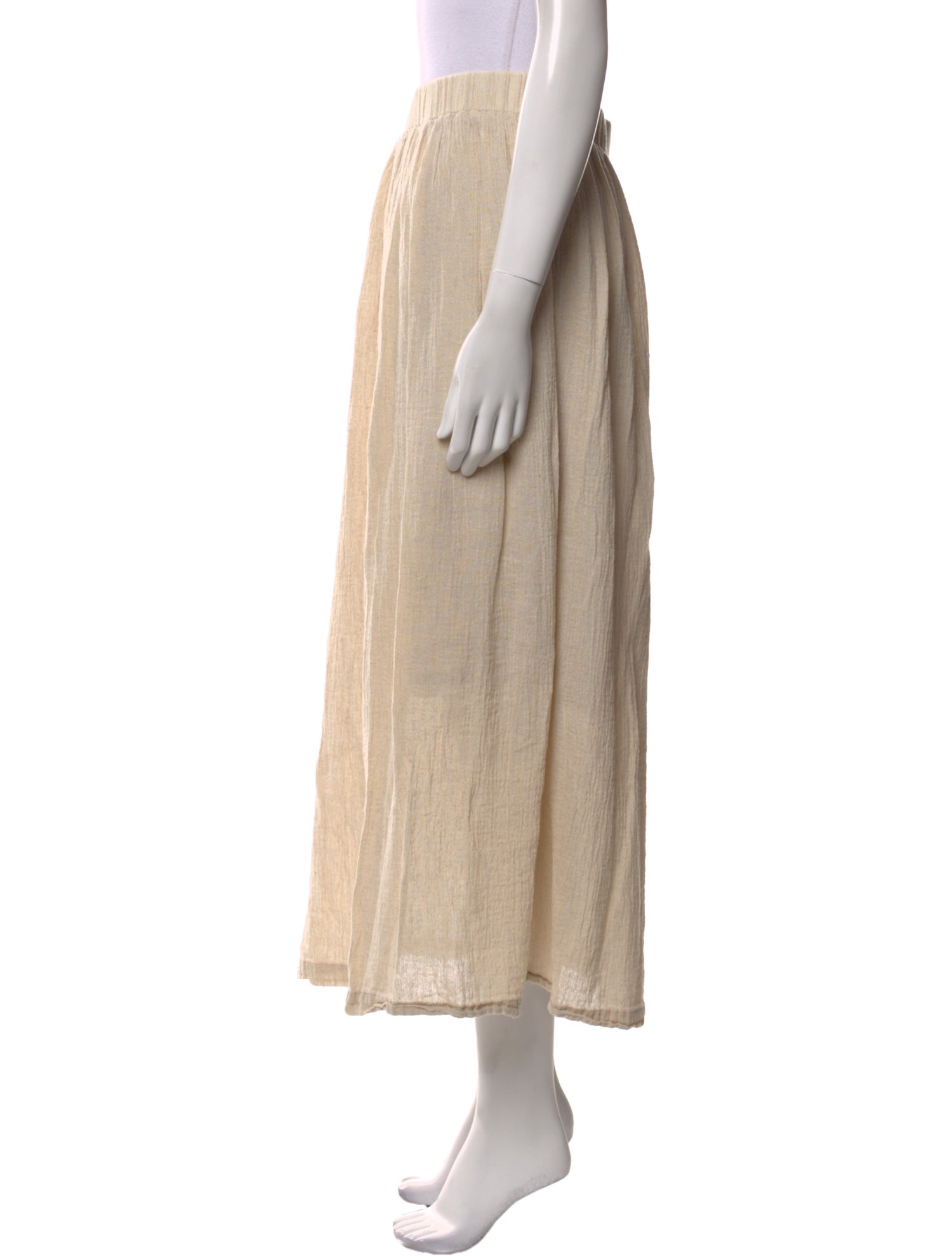 Black Crane Midi Length Skirt