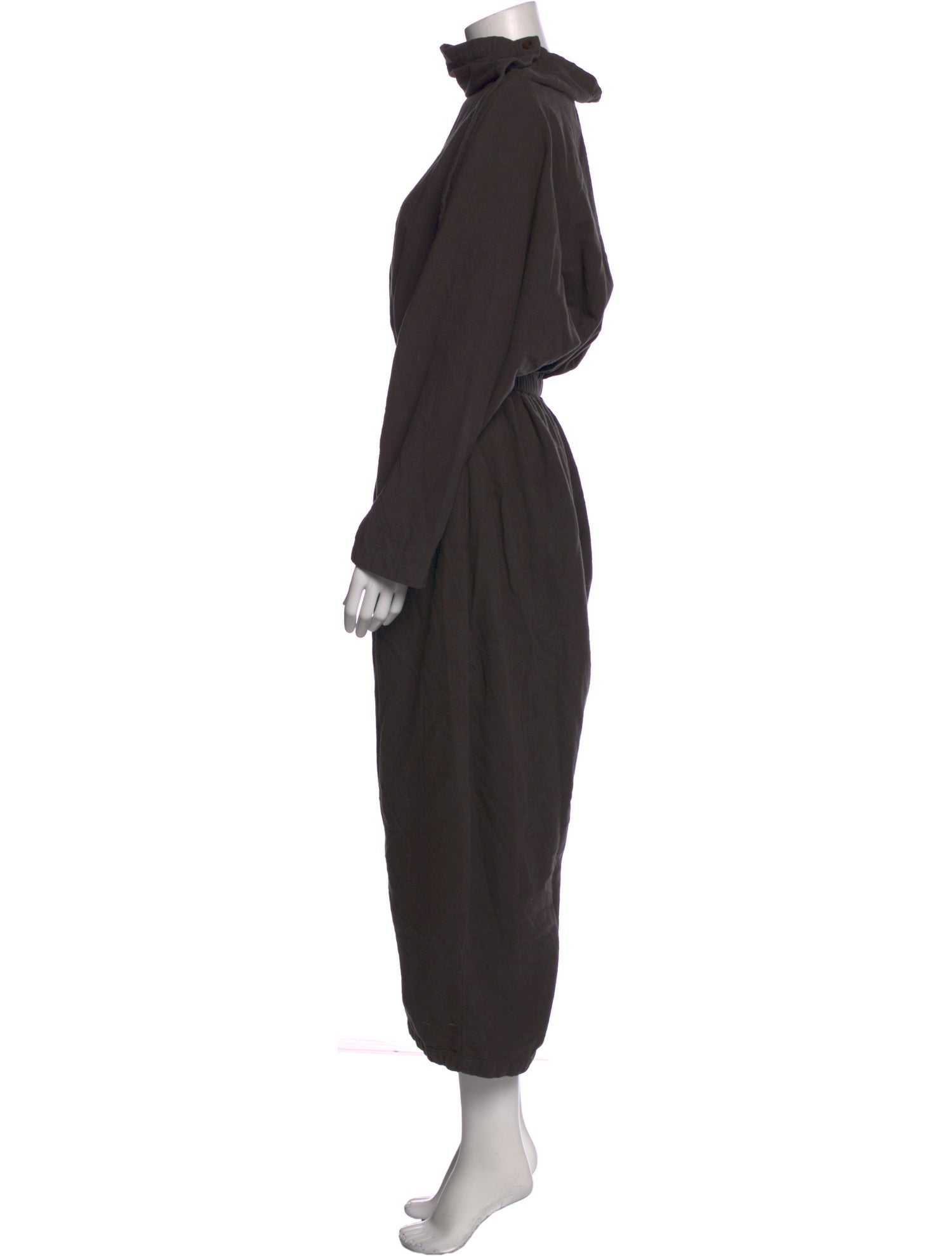 Black Crane Mock Neck Jumpsuit